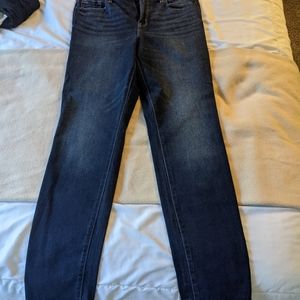 High rise dark wash jeans